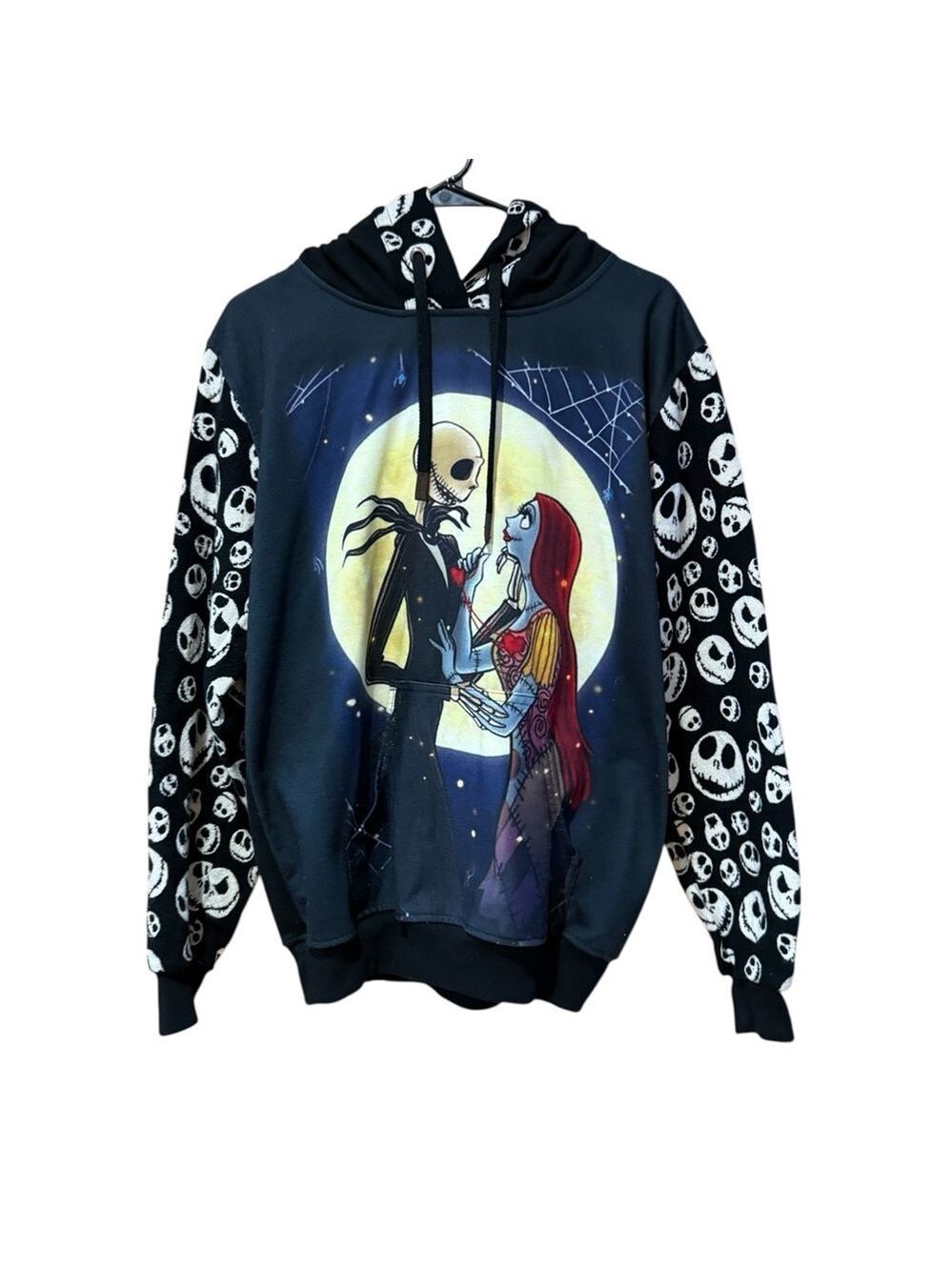 Nightmare Before Christmas Graphic Hoodie Black and White